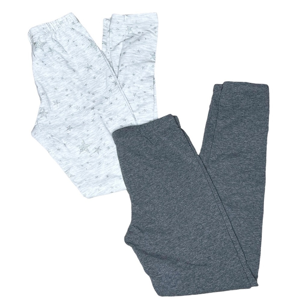 Vigoss Star Light Sparkle Grey Legging and Solid Dark Grey Legging Kids Bundle